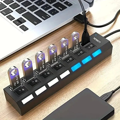 High Speed 7 Port USB Hub