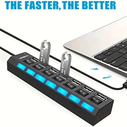 High Speed 7 Port USB Hub